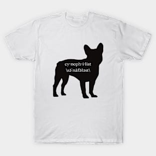 Encyclopaedia Passionum I: Cynophilist - Dog lover (French Bulldog edition) T-Shirt